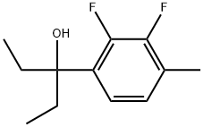 α,α-Diethyl-2,3-difluoro-4-methylbenzenemethanol 结构式