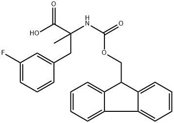 N-Fmoc-3-fluoro-a-methyl-DL-phenylalanine 结构式