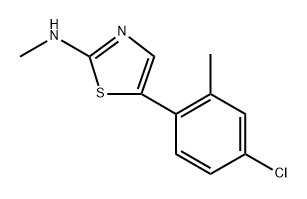 5-(4-Chloro-2-methylphenyl)-N-methylthiazol-2-amine 结构式