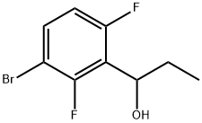 1-(3-bromo-2,6-difluorophenyl)propan-1-ol 结构式