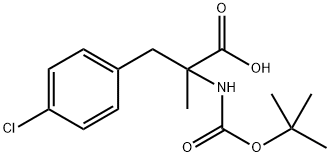 Phenylalanine, 4-chloro-N-[(1,1-dimethylethoxy)carbonyl]-α-methyl- 结构式