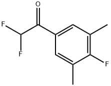 2,2-Difluoro-1-(4-fluoro-3,5-dimethylphenyl)ethanone 结构式