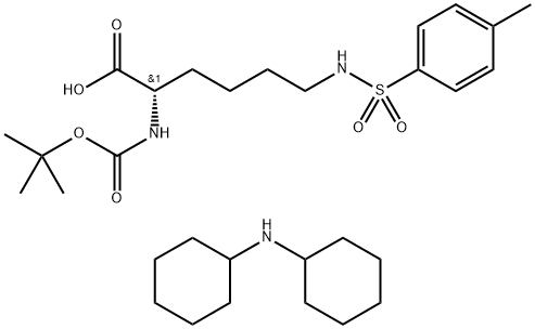 Nα-Boc-Nε-4-toluenesulfonyl-L-lysine dicyclohexylammonium salt 结构式