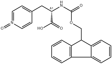 4-Pyridinepropanoic acid, α-[[(9H-fluoren-9-ylmethoxy)carbonyl]amino]-, 1-oxide, (S)- (9CI) 结构式