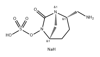SULFURIC ACID, MONO[(1R,2S,5R)-2-(AMINOM ETHYL)-7-OXO-1,6-DIAZABICYCLO[3.2.1]OCT-6-YL] ESTER, SODIUM 结构式
