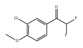 1-(3-Chloro-4-methoxyphenyl)-2,2-difluoroethanone 结构式