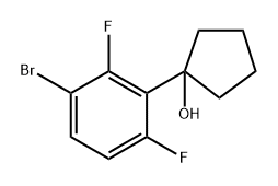 1-(3-bromo-2,6-difluorophenyl)cyclopentanol 结构式