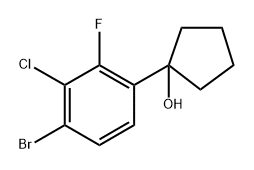 1-(4-bromo-3-chloro-2-fluorophenyl)cyclopentanol 结构式