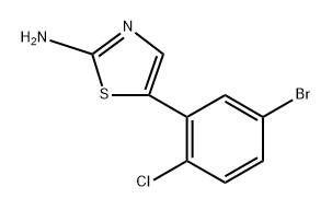 5-(5-Bromo-2-chlorophenyl)thiazol-2-amine 结构式