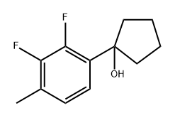 1-(2,3-difluoro-4-methylphenyl)cyclopentanol 结构式