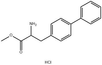 [1,1′-Biphenyl]-4-propanoic acid, α-amino-, methyl ester, hydrochloride (1:1) 结构式