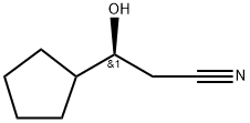 (S)-3-环戊基-3-羟基丙腈 结构式