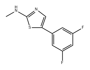 5-(3,5-Difluorophenyl)-N-methylthiazol-2-amine 结构式