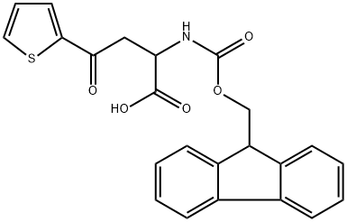 2-((((9H-芴-9-基)甲氧基)羰基)氨基)-4-氧代-4-(噻吩-2-基)丁酸 结构式