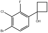 1-(4-bromo-3-chloro-2-fluorophenyl)cyclobutanol 结构式