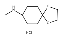 N-甲基-1,4-二氧杂螺[4,5]癸烷-8-胺基盐酸盐 结构式