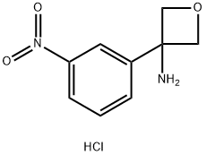 3-(3-硝基苯基)氧杂环丁烷-3-胺盐酸盐 结构式