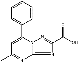 5-甲基-7-苯基-[1,2,4]三唑基[1,5-A]嘧啶-2-羧酸 结构式