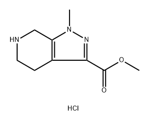 1-甲基-4,5,6,7-四氢-1H-吡唑并[3,4-C]吡啶-3-羧酸盐酸盐 结构式