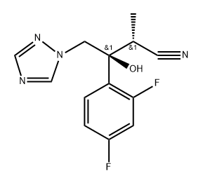 1H-1,2,4-Triazole-1-butanenitrile, β-(2,4-difluorophenyl)-β-hydroxy-α-methyl-, [S-(R*,S*)]- (9CI) 结构式
