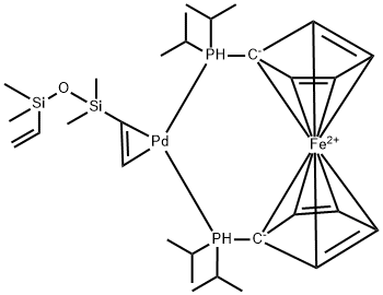 (1,3-Divinyl-1,1,3,3-tetramethyldisiloxane)[1,1'-bis(diisopropylphosphino)ferrocene]palladium(0) toluene solution