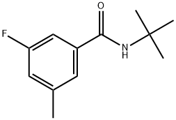 N-(1,1-Dimethylethyl)-3-fluoro-5-methylbenzamide 结构式