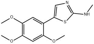 N-methyl-5-(2,4,5-trimethoxyphenyl)thiazol-2-amine 结构式