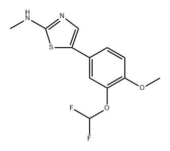 5-(3-(difluoromethoxy)-4-methoxyphenyl)-N-methylthiazol-2-amine 结构式