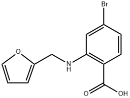 4-溴-2-((呋喃-2-基甲基)氨基)苯甲酸 结构式