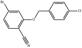 4-Bromo-2-[(4-chlorophenyl)methoxy]benzonitrile 结构式