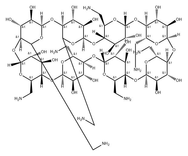八(6-氨基-6-去氧)伽马环糊精 结构式