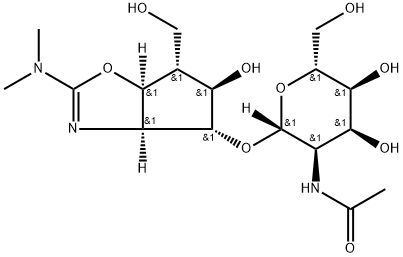 .beta.-D-Allopyranoside, 2-(dimethylamino)-3a,5,6,6a-tetrahydro-5-hydroxy-6-(hydroxymethyl)-4H-cyclopentoxazol-4-yl 2-(acetylamino)-2-deoxy-, 3aS-(3a.alpha.,4.alpha.,5.beta.,6.alpha.,6a.alpha.)- 结构式