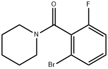 (2-bromo-6-fluorophenyl)(piperidin-1-yl)methanone 结构式