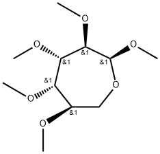 Methyl 2-O,3-O,4-O,5-O-tetramethyl-α-D-galactoseptanoside 结构式