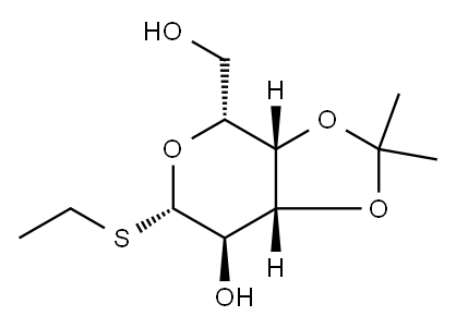 3,4-O-异亚丙基-1-噻-Β-D-吡喃半乳糖苷乙酯 结构式