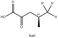 α-Ketoisocaproic-d3 Acid Sodium Salt 结构式