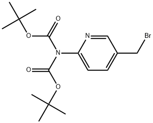 Imidodicarbonic acid, 2-[5-(bromomethyl)-2-pyridinyl]-, 1,3-bis(1,1-dimethylethyl) ester 结构式