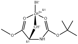 (R)-2-tert-Butoxycarbonylamino-3-methoxy-3-oxopropylzinc iodide 结构式