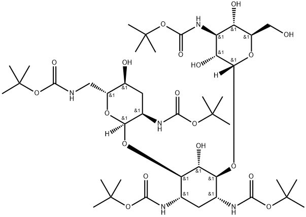 Penta-N-Boc Tobramycin 结构式