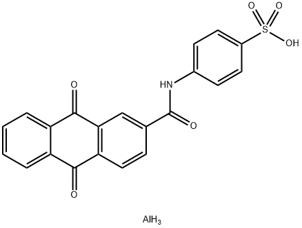 4-[[(9,10-Dihydro-9,10-dioxo-2-anthracenyl)carbonyl]amino] benzenesulfonic acid, aluminum salt(3:1) 结构式