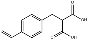 2-[(4-乙烯基苯基)甲基]丙二酸 结构式