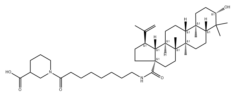 Betulinic acid NH-HepCO-Piperid-COOH deriv. 结构式