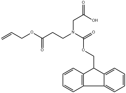 N-(羧甲基)-N-[(9H-芴-9-基甲氧基)羰基]-Β-丙氨酸 1-(2-丙烯基)酯 结构式