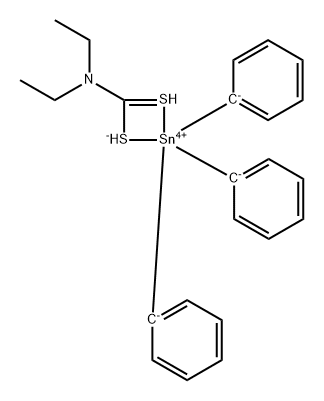 TRIPHENYLTINN,N-DIETHYLDITHIOCARBAMATE 结构式