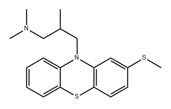 左甲硫拉嗪 结构式