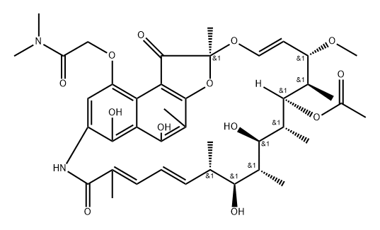 4-O-[2-(Dimethylamino)-2-oxoethyl]rifamycin 结构式
