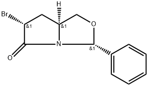 (3R,6R,7AS)-6-溴-3-苯基四氢吡咯并[1,2-C]噁唑-5(3H)-酮 结构式