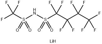 (九氟丁基)磺酰基][(三氟甲基)磺酰基]氨基锂 结构式
