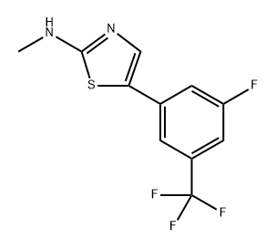 5-(3-fluoro-5-(trifluoromethyl)phenyl)-N-methylthiazol-2-amine 结构式