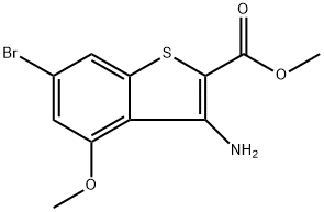 Methyl 3-amino-6-bromo-4-methoxybenzo[b]thiophene-2-carboxylate 结构式